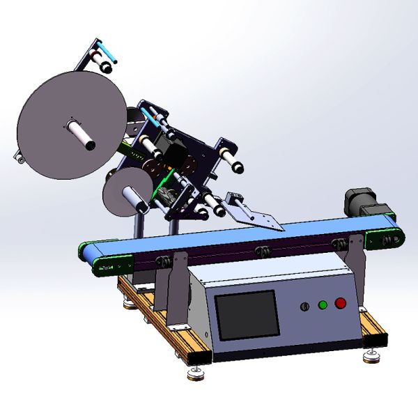 Automatic Self Adhesive Flat Labeling Machine For Food Cosmetic Bags Box