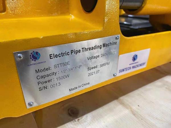BSPT NPT Electric 2 Stainless Steel Pipe Threader 38rpm Speed Heavy Duty Product