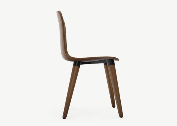 Hotel Restaurant Dining Chair Armless Ant Chair Solid Wood Legs Single Chair