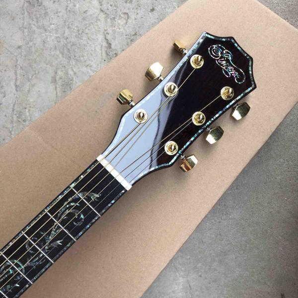 Custom 41Acoustic Guitar Arm Rest Abalone Ebony Fingerboard Matte Finish Solid Spruce Top Electric Acoustic Guitar