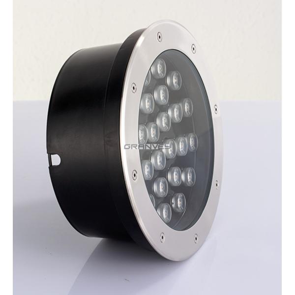 24w Round Led Underground Light Garden Path Buried Ip67 In Black Color