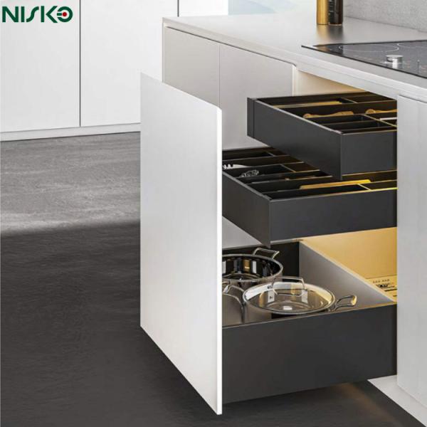 Kitchen Metal Cabinet Slim Tandem Box Soft Closing 13mm