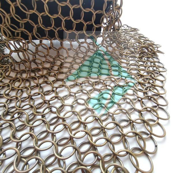 Stainless Steel 316 Safety Decoration 0.8mmx7mm Metal Ring Mesh