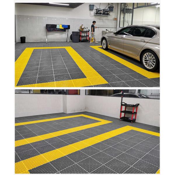25 Years of Life Service PVC Garage Floor Tiles at Auto Detailing Cleaning Workshop