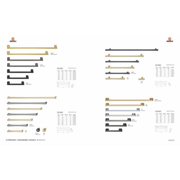 Modern Minimalist Zinc Alloy Gold Cabinet Handles Luxury Long Furniture Pulls for Kitchen Living Room Dresser Hotel Wardrobe