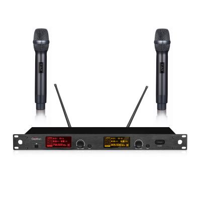 Duplo - canais pré-ajustados do sistema 32 do microfone de lapela da frequência ultraelevada do canal para a entrevista