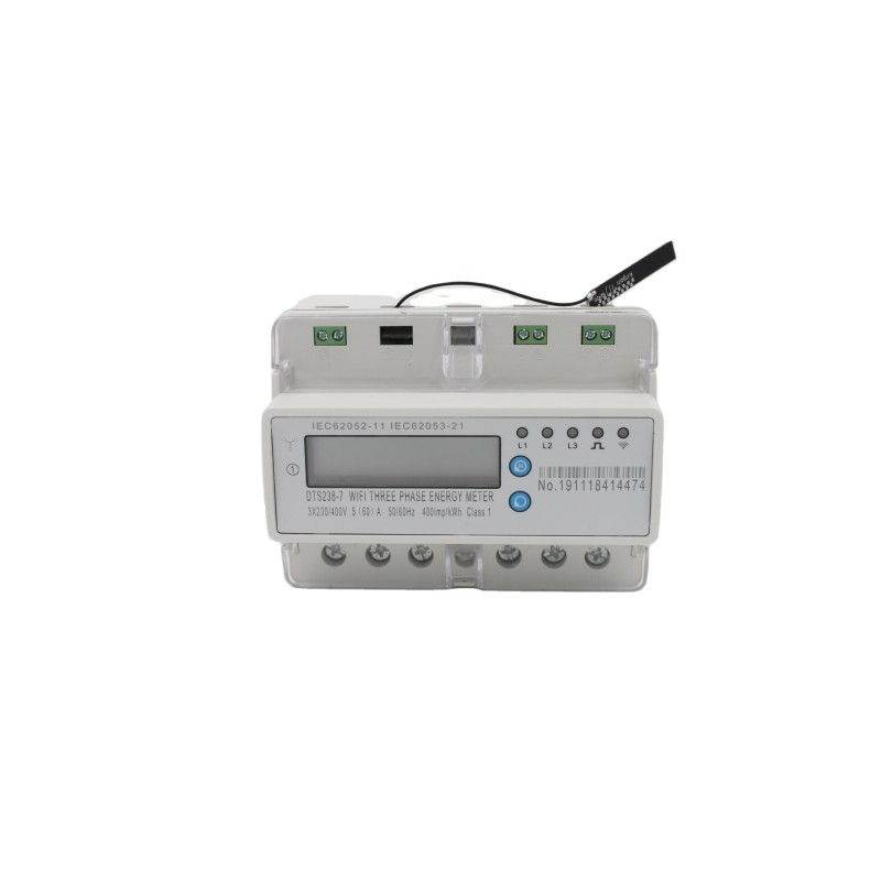 380V 5(60)A Three Phase Wireless Energy Meter ON/OFF App Control WiFi RS485 DIN Rail Mounting DTS238-7 1.0 Class 0-999999.9 kWh
