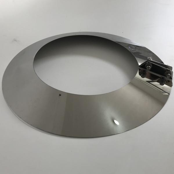 Storm Collar Flat Round Pellet Vent Pipe , Pellet Stove Flex Vent Pipe Direct Straight Mirro Polished