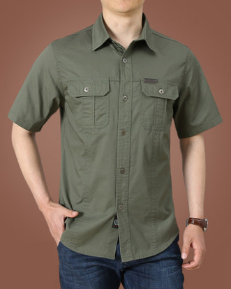 На улице для отдыха короткорукавные платья рубашка для мужчин устойчивая к морщинам и удобная