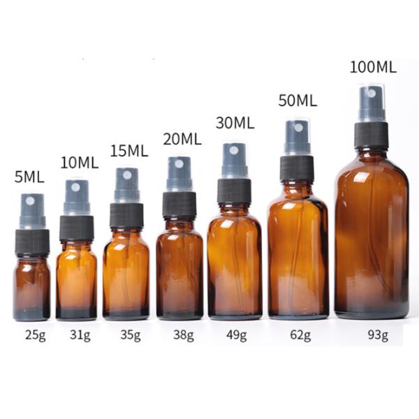 Amber Travel 50ml Plastic Perfume Spray Bottles