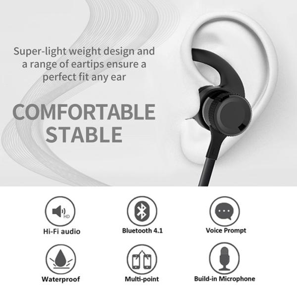 Magnetic Sport Bluetooth Earphone China Manufacture Hot Selling V4.2 Bluetooth Version Wireless Sport Mobile Headphone