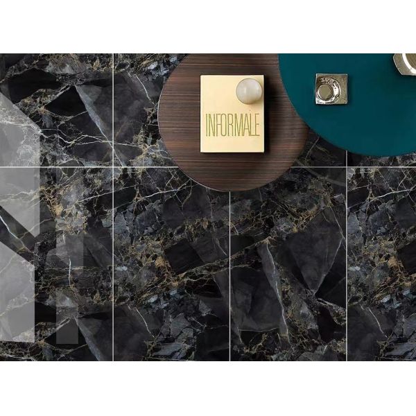 60x120 Solid Black Porcelain Tile Full Body Marble Floor Tiles for Luxury Homes