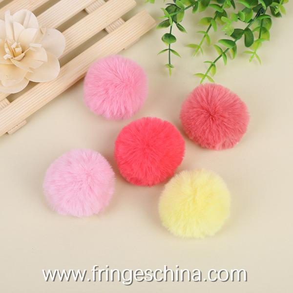 Wholesale Colorful Fake Rabbit Fur DIY Pom Pom Ball For Handbag Costume Decoration