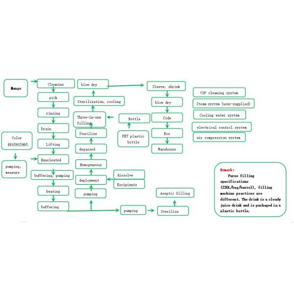 Fruit Puree Production Line For PET Bottle Fruit Juice Making