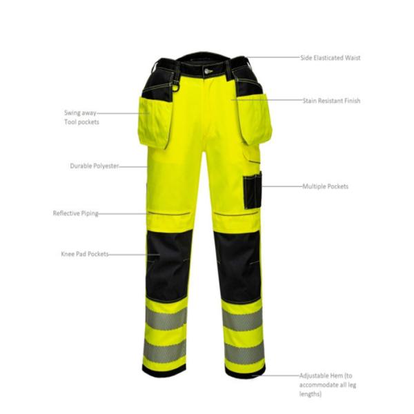 SGS Reflective Safety Pants Washable ODM High Visibility Pants