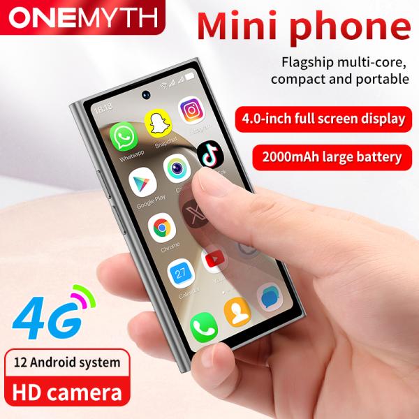 Mini Smartphone 4G de 4.0 pulgadas con Android 12, doble SIM, 2+16GB ROM, cámara frontal y trasera de 5MP