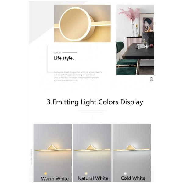 Golden Mekup Lighting Bathroom lamps Large L 80 60 40cm Mirror Front Light(WH-MR-92)