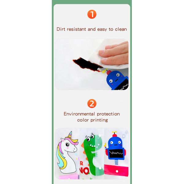 Kids Waterproof Raincoat, Children'S Raincoat Transparent Poncho, Students in school bag raincoat hooded animation