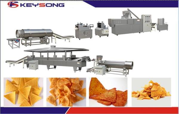 Fully Automatic Doritos Making Machine , Tortilla Chip Machine 1.5 Years Warranty