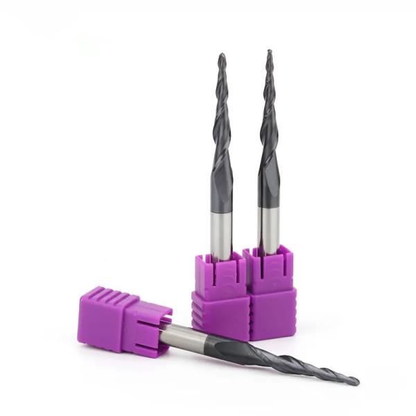 Manufacture Solid Carbide Tapered Ball Nose End Mill CNC Milling Cutter For Metal Engraving
