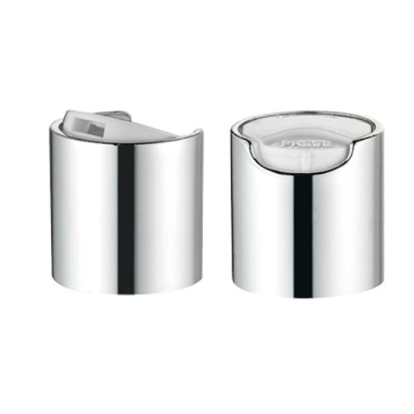 JL-CP101 Aluminum Silver Gold Disc Top Cap 18 20 24 28 410 415 For Plastic Bottle