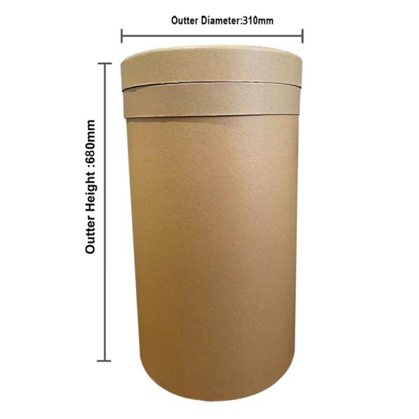 Durable 50kg Paper Fiber Drum Wax Powder Cardboard Barrels Storage