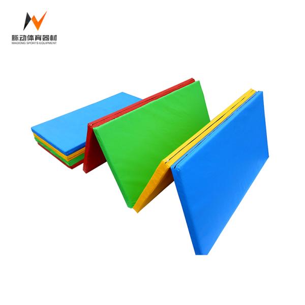 PVC Exercise Mat for Fitness in Gymnasium School Thick Folding Gymnastic Mat