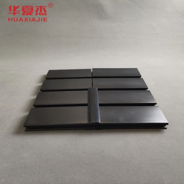 Smooth Excellent Impact Resistance Pvc Garage Wall Durability PVC Balck Slatwall