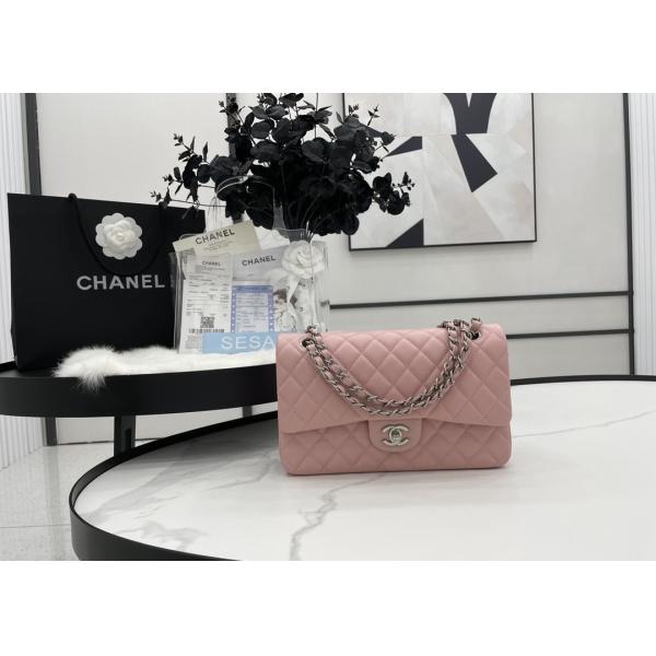 Ball Caviar Womens Chain Bag Calf Skin Inside Suede 25cm Length