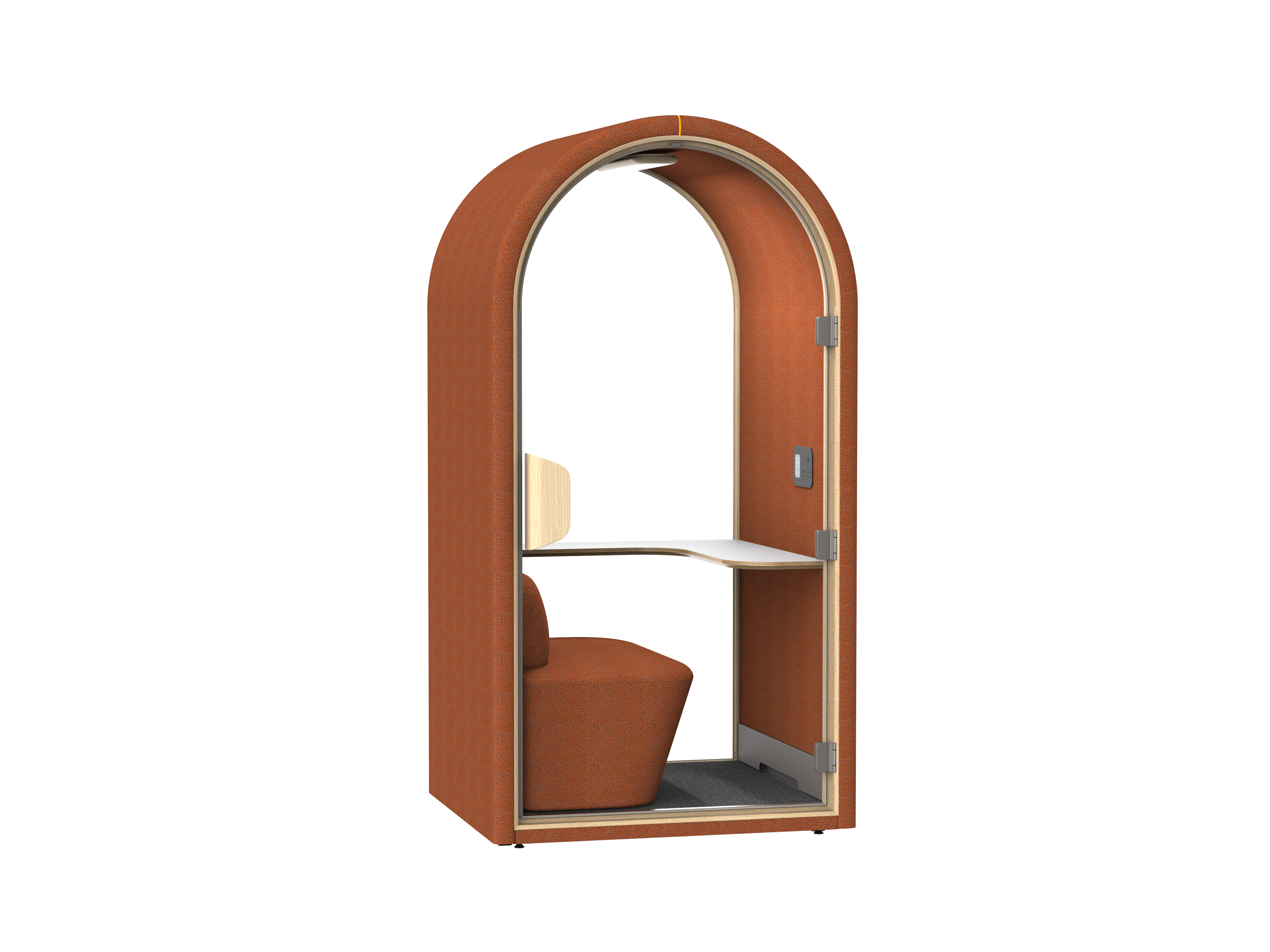 Compact Home Privacy Pod | All-in-One Soundproof Work Booth with Integrated Seat
