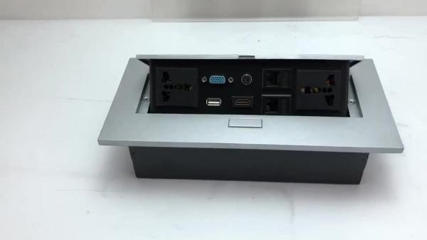 Table Hidden Connection Box / Pop Up Power Socket Box for Conference Furniture