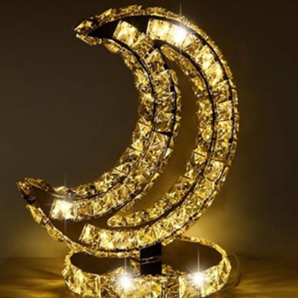 Crystal Table Lamp Bedroom Crystal Bedside Lamp Round LED Decorative Table Lamp(WH-MTB-126)
