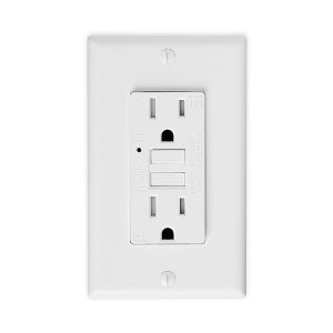 125V 60Hz Wall Mount GFCI Electrical Outlet Safety Self-Test Receptacle Module Unit