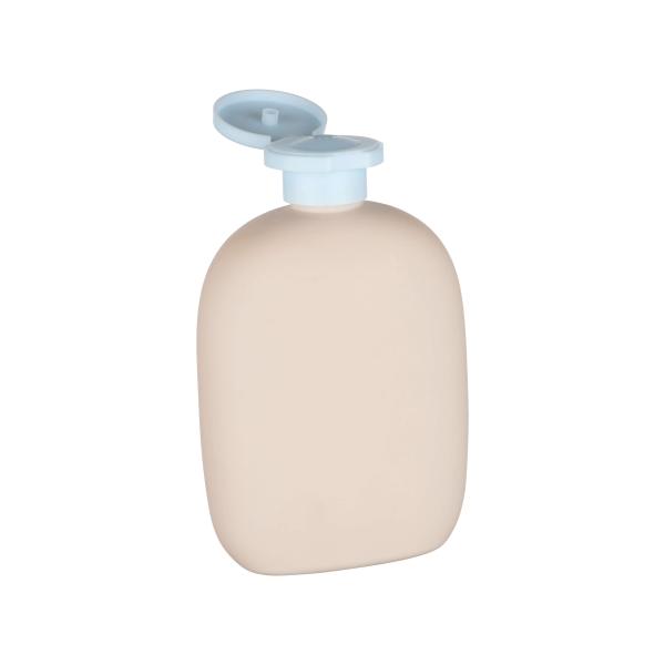 Luxury Lotion Bottles Matte Beige 300ml HDPE Plastic Cosmetic Packaging Plastic Empty Lotion Bottle