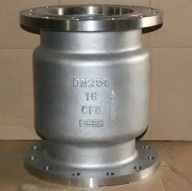 CF8 Stainless Steel Vertical Lift Check Valve PN16 Flanged Non Return Valve DN25-DN200 for Steam Water Oil Chemical Pipeline