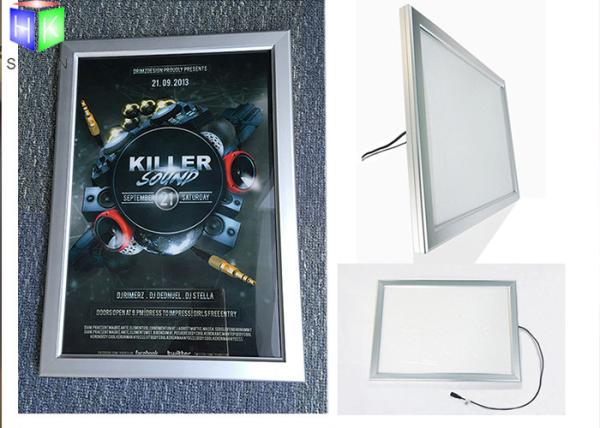 Thin Snap Frame Led Light Box Display With Photo Frame For Sign , Customized Shape