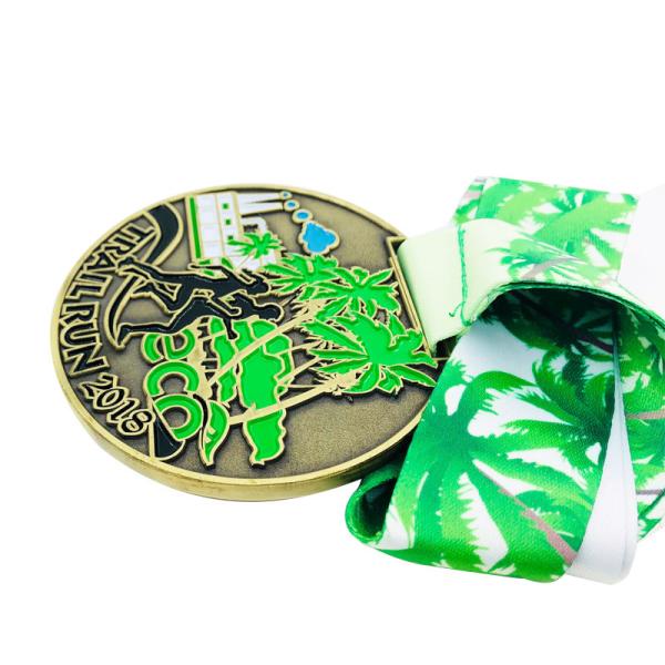 Hollow Custom Logo Medal , Sport Zinc Alloy Marathon Running Medal