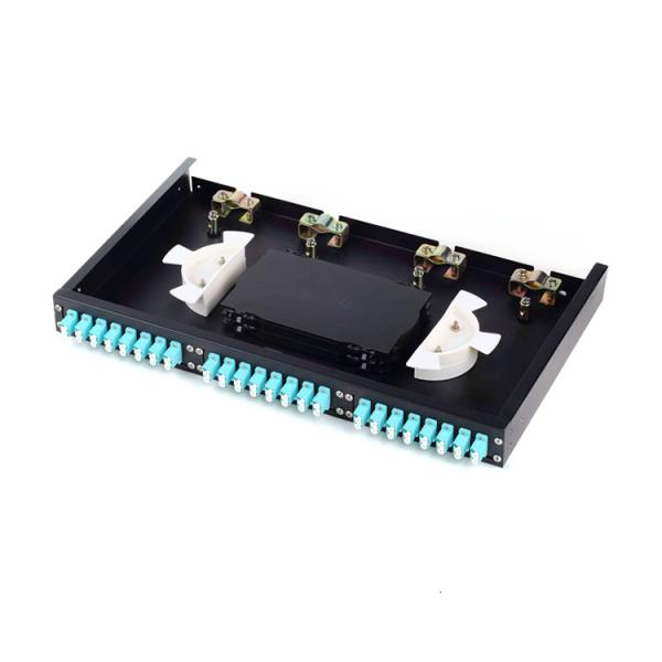 Fiber Optic Patch Panel Networking ODF 1U 19 Inch 24 Ports Large Capacity
