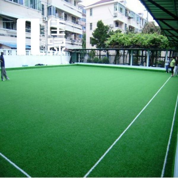 Outdoor Artificial Grass Soccer Field 35mm Non Filling Natural Looking