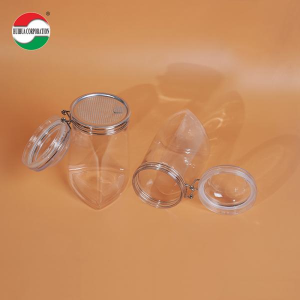 1080ML PET Botella de plástico PET transparente cilindro Jarrones sellados para alimentos Solución de almacenamiento de tapa de cubierta