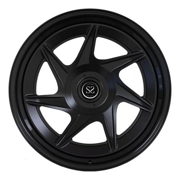 Black Gloss Matte 2 Piece Forged Step Lip Rims 20inch For Porsche Cayman