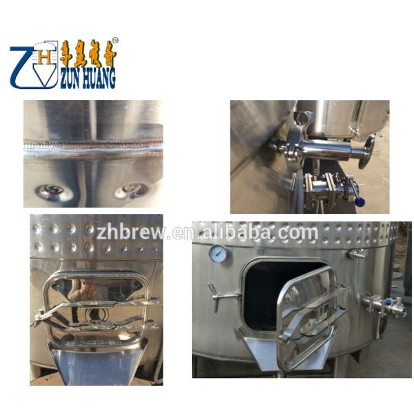 Single Wall 3mm Fruit Wine Fermentation Tank , Wine Fermenting Equipment