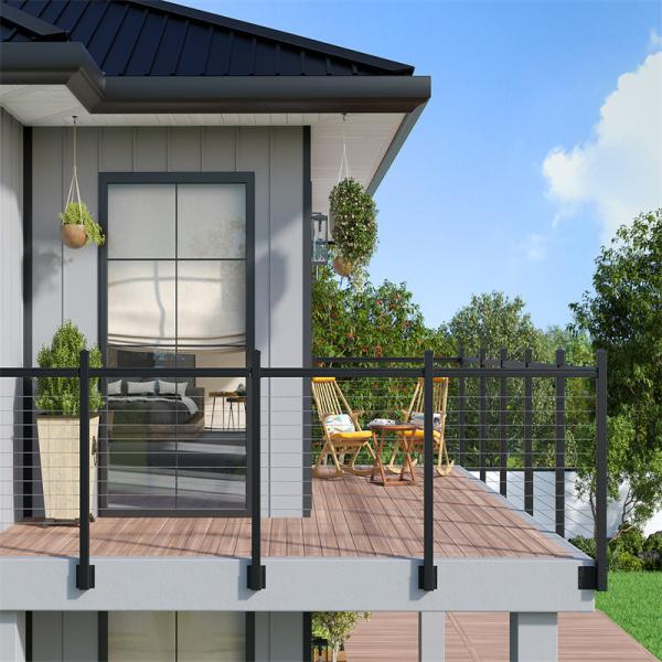 Rambarde en aluminium sur mesure avec traitement de surface galvanisé par sablage