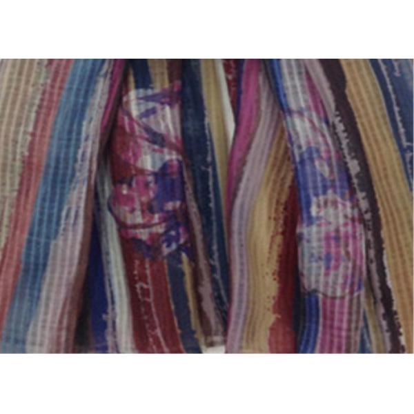 China supplier stripe mini flower print scarf 100% Polyester 100*200cm shawl sun protection factory direct supply
