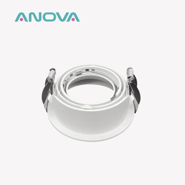 Quadro comercial de holofotes recortados de 75 mm de alumínio GU10/MR16