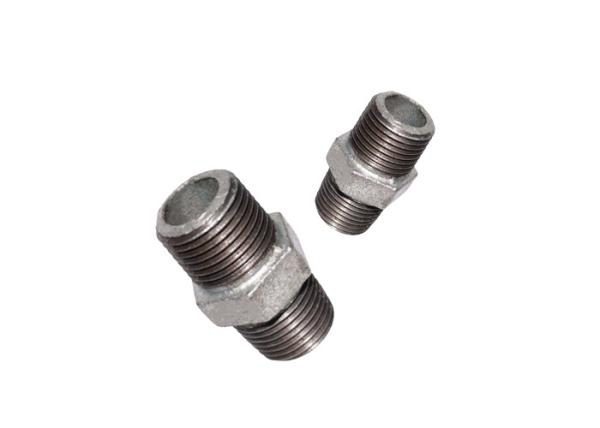 Npt 1 2 Inch Threaded Nipple , Hexagon Galvanized Pipe Nipple No Sand Hole