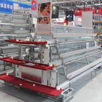 Los pájaros de acero de la malla de alambre 120/fijaron la jaula del pollo de la batería rotación de 360 grados