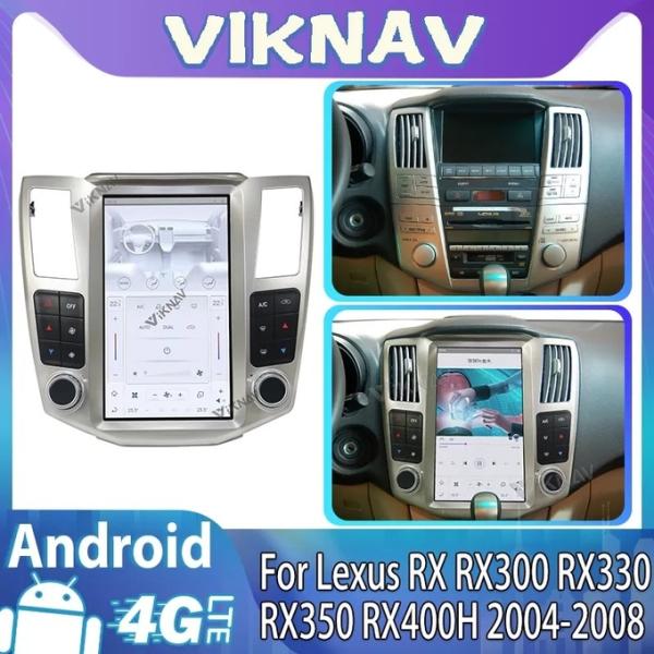 12.1 дюймовый сенсорный экран Автомобильное радио Для 2004-2008 Lexus RX Серии Навигация GPS Мультимедийный проигрыватель Беспроводная Carplay 4G