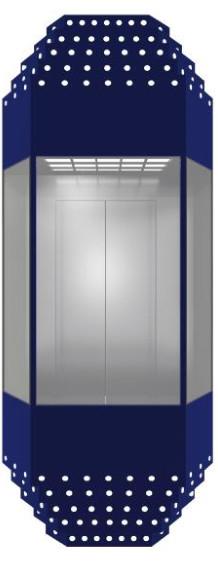 Shopping Center Observation Elevator Rated Capacity 450 - 1600KG