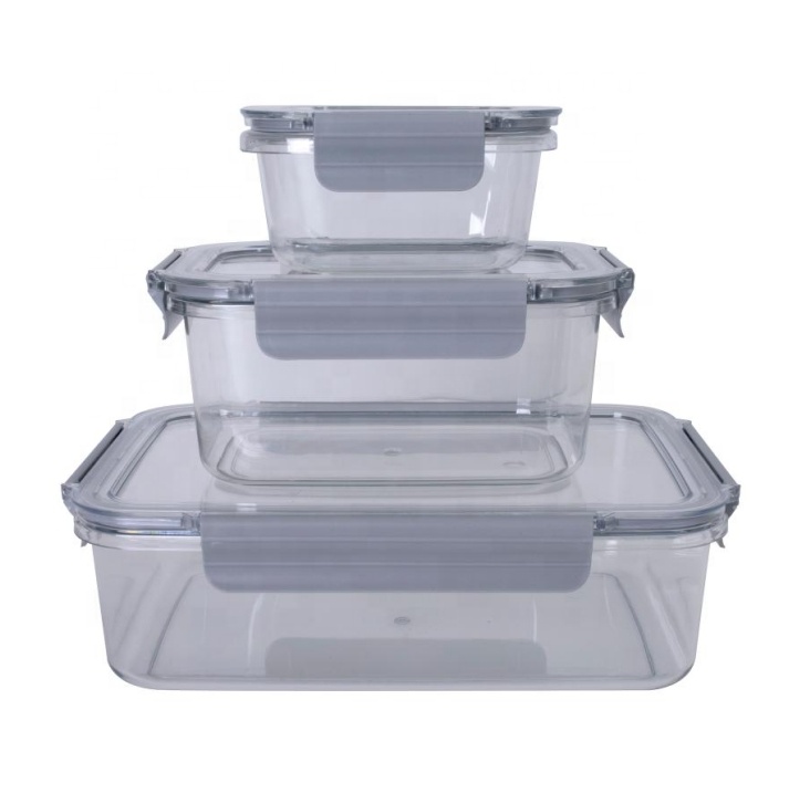 Custom Modern Design Fresh-Keeping Plastic Bento Box Set Freezer-Sealed PP Kitchen Camping Food Storage Container